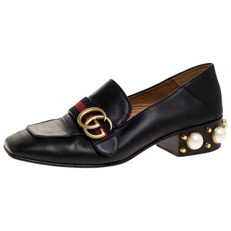 women's gucci loafers sale|Gucci pearl heel loafer.